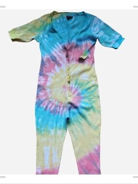 Dolls Kill Current Mood Thermal  Half-Sleeve Pastel Tie Dye Jumper